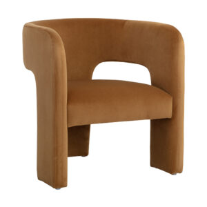 Isidore Lounge Chair - Meg Gold / Fabric