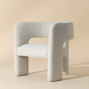 Isidore Lounge Chair - Copenhagen White / Fabric