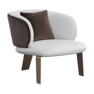 Garry Lounge Chair - San Remo Winter Cloud / Meg Ash / Fabric