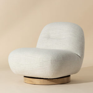 Franze Swivel Lounge Chair - Merino Pearl / Fabric