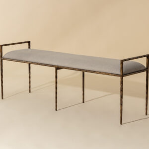 Esai Bench - Zenith Taupe Grey / Fabric