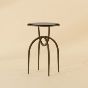 Alicent End Table - Black Marble