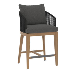 Capri Counter Stool - Natural - Gracebay Grey / Fabric