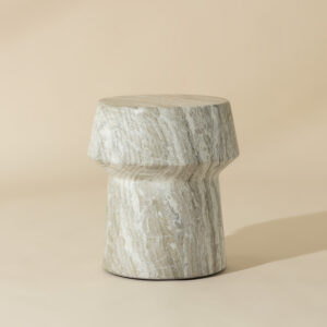 Brie End Table - Sand Marble