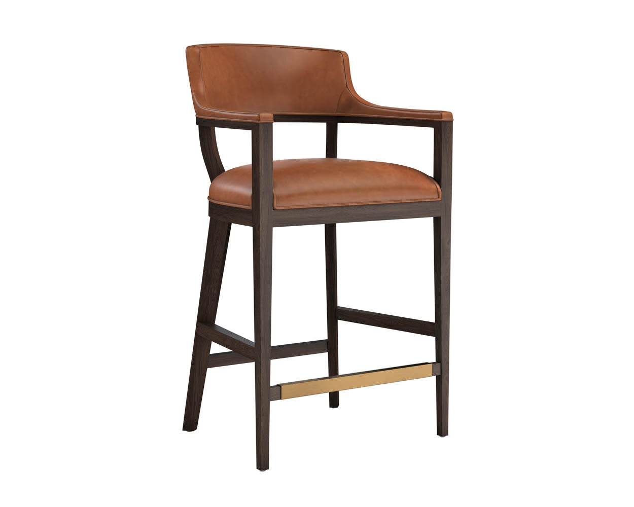 Brylea Barstool - Brown - Shalimar Tobacco / Leather