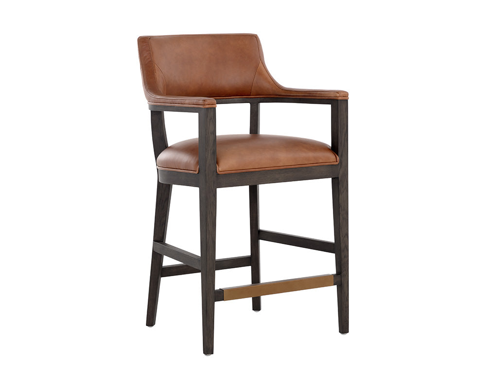 Brylea Counter Stool - Brown - Shalimar Tobacco / Leather