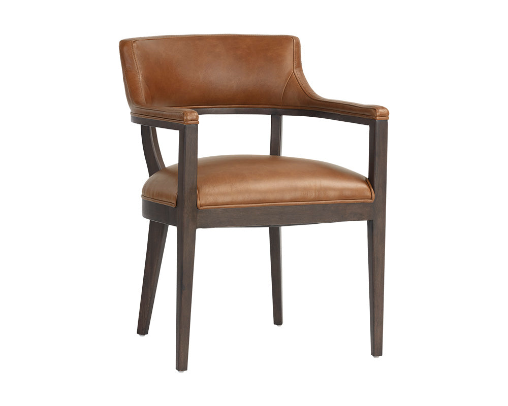 Brylea Dining Armchair - Brown - Shalimar Tobacco / Leather