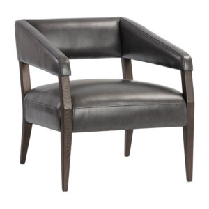 Carlyle Lounge Chair - Brentwood Charcoal / Leather