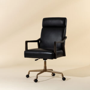 Collin Office Chair - Brown - Cortina Black / Leather