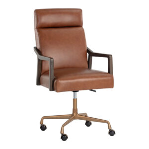 Collin Office Chair - Brown - Shalimar Tobacco / Leather