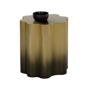 Dahlia End Table - Gold Black Ombre