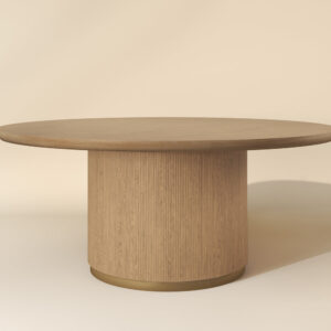 Kalla Dining Table - 68" - Round - Rustic Oak