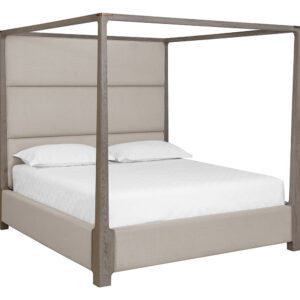 Danette Canopy Bed - Zenith Taupe Grey / King / Fabric