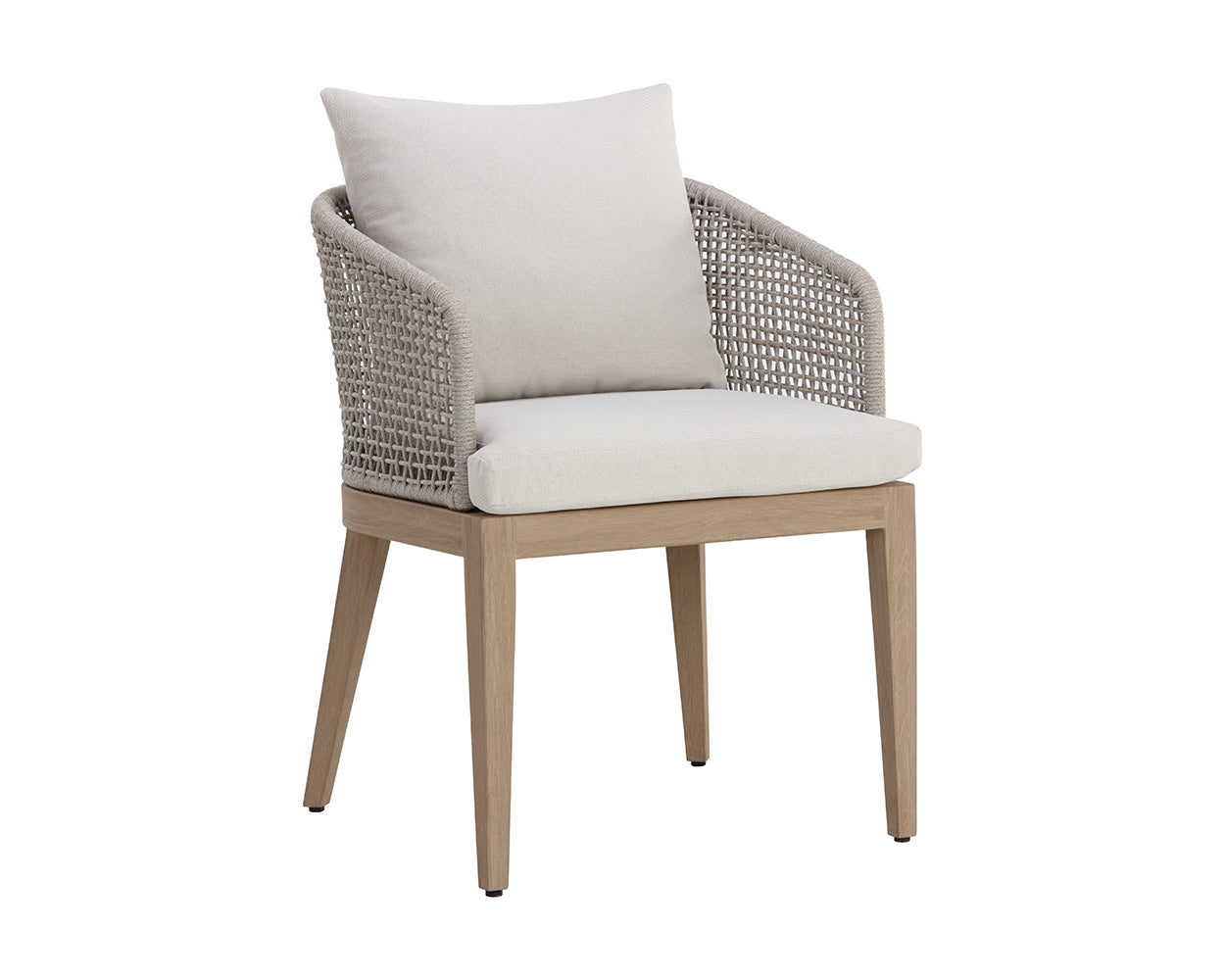 Capri Dining Armchair - Drift Brown - Palazzo Cream / Fabric