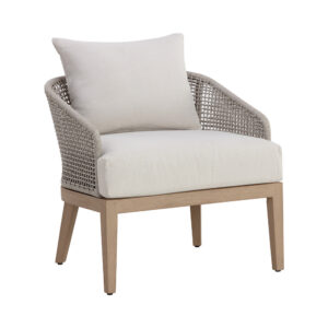 Capri Lounge Chair - Drift Brown - Palazzo Cream / Fabric