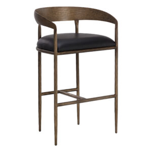 Zanatta Barstool - Charcoal Black / Leather