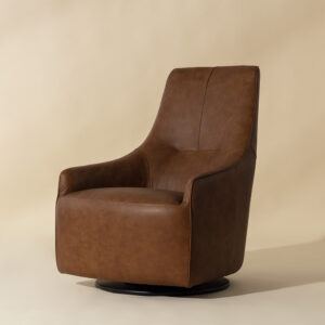 Carmine Swivel Lounge Chair - Cognac #3