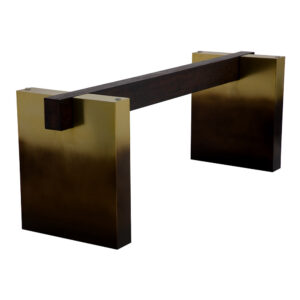 Calvosa Dining Table Base - Gold Black Ombre
