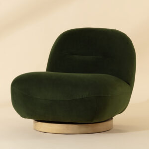 Franze Swivel Lounge Chair - Moss Green / Fabric