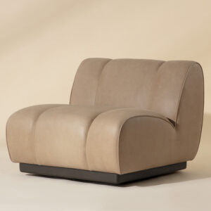 Blaise Swivel Lounge Chair - Sahara Sand / Leather
