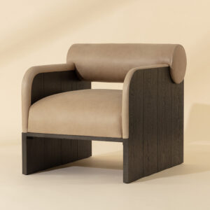 Coburn Lounge Chair - Sahara Sand / Leather
