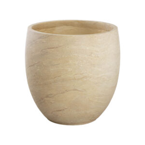 Aster Planter - Large - Round - Travertine Look