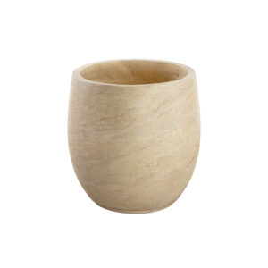 Aster Planter - Small - Round - Travertine Look