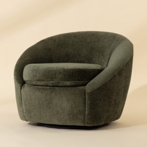 Bliss Swivel Lounge Chair - Bergen Olive / Fabric