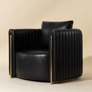 Alix Lounge Chair - Cantina Black / Bonded Leather