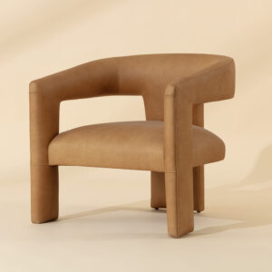 Cobourg Lounge Chair - Ludlow Sesame / Leather