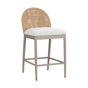 Calandri Counter Stool - Natural - Louis Cream / Fabric