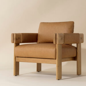 Carmichael Lounge Chair - Ludlow Sesame / Leather