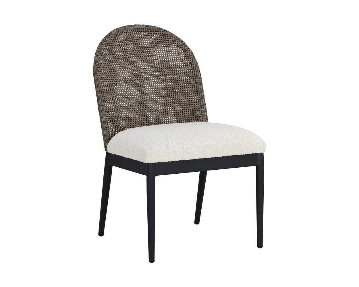 Calandri Dining Chair - Black - Louis Cream / Fabric