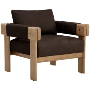 Carmichael Lounge Chair - Nubuck Cocoa / Leather