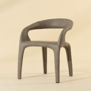 Atika Dining Armchair - Ivanhoe Mineral / Faux Leather