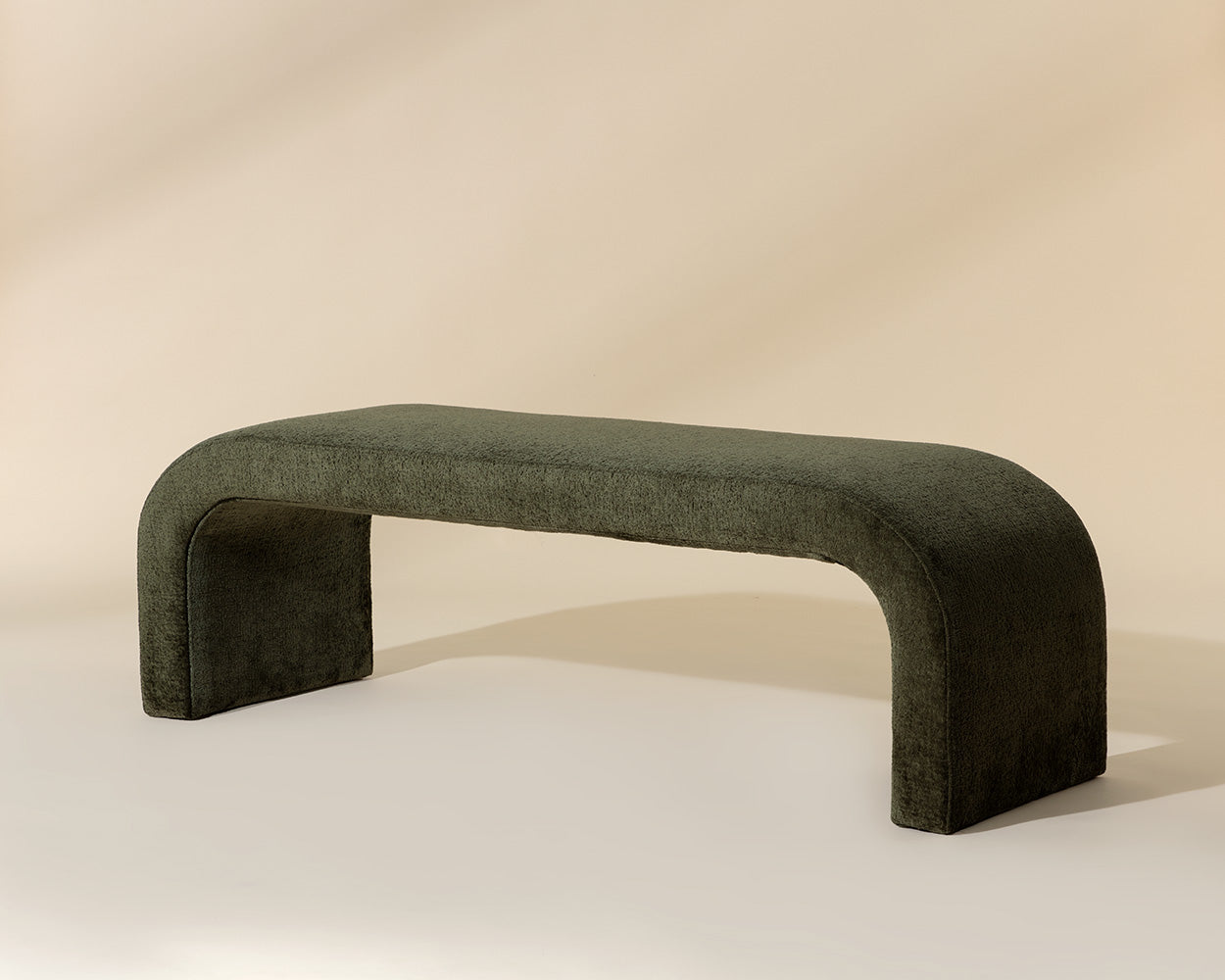 Nahara Bench - Bergen Olive / Fabric