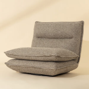 Colson Swivel Armless Chair - Torched Meringue / Fabric