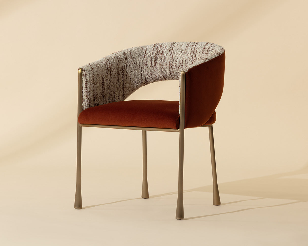 Jahara Dining Armchair - Meg Rust / Terri Nutmeg / Fabric