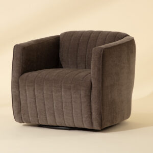 Garrison Swivel Lounge Chair - Rika Chocolate / Fabric