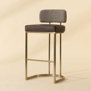 Larissa Barstool - Eglinton Espresso / Gellar Earth / Fabric / Faux Leather