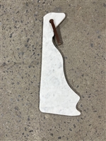 Lg Polished Marble "Delaware" Cutting Board - A - White