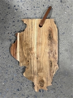 Acacia Wood "Illinois" Cutting Board - A - Natural