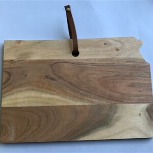 Acacia Wood "Kansas" Cutting Board - A - Natural