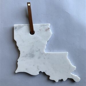 Lg Polished Marble "Louisiana" Cutting Board - A - White