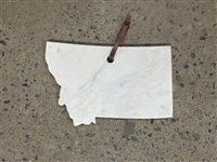 Lg Polished Marble "Montana" Cutting Board - A - White