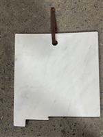 Lg Polished Marble "New Mexico" Cutting Board - A - White
