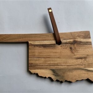 Acacia Wood "Oklahoma" Cutting Board 13"x7" - A - Natural