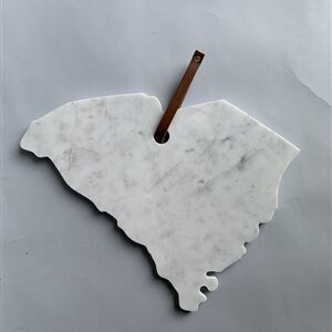 Lg Polished Marble "South Carolina" Cutting Board - A - White