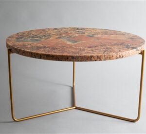 Granite Felspar Accent Table 23.65Dia - A - Red