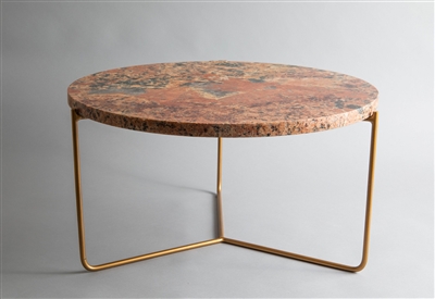 Granite Felspar Accent Table 23.65Dia - A - Red
